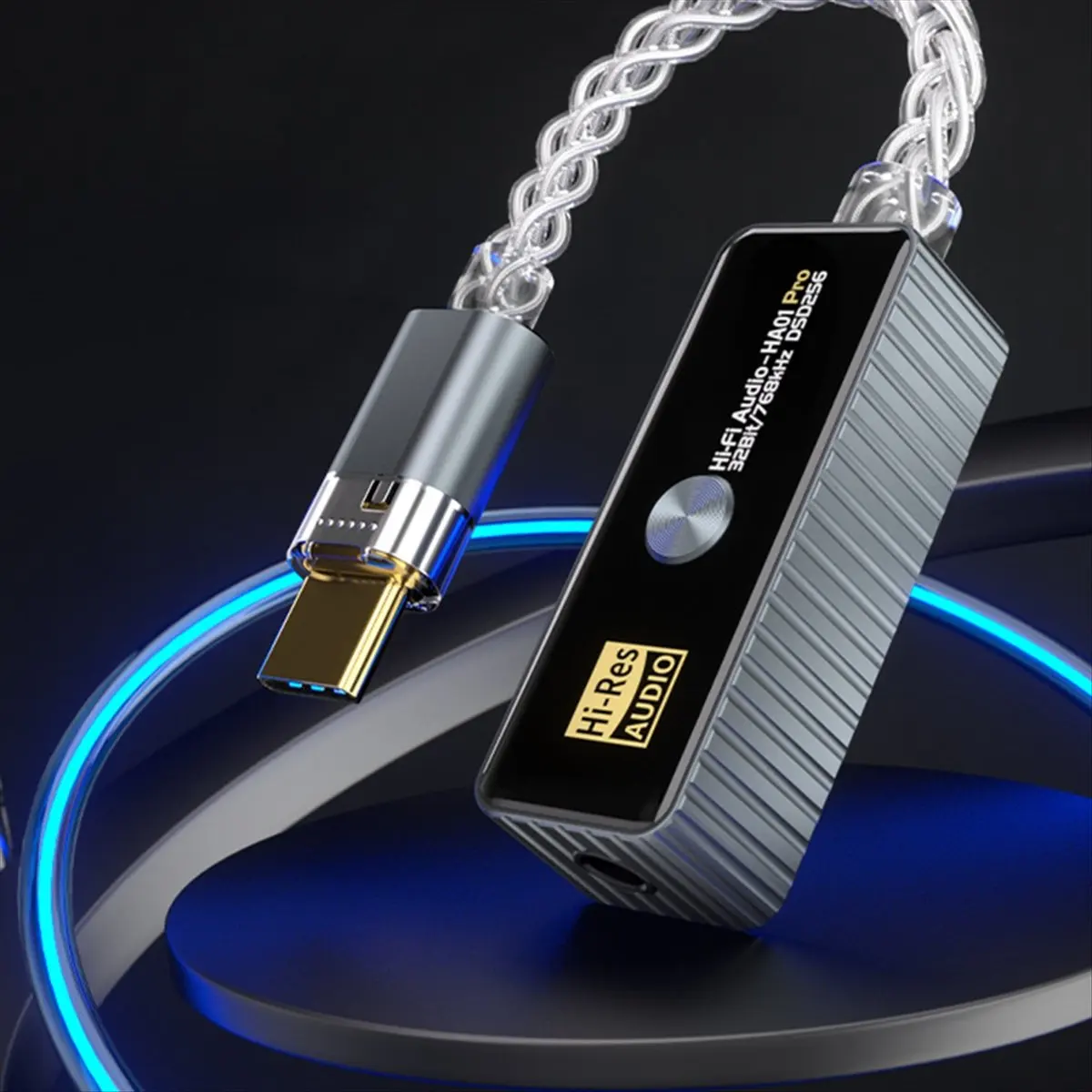 

*Великий аудиоадаптер, портативный двойной чип CS43198 + CT7601, USB HIFI, 3,5 мм, усилитель для наушников, кабель-конвертер без потерь, черный, серый