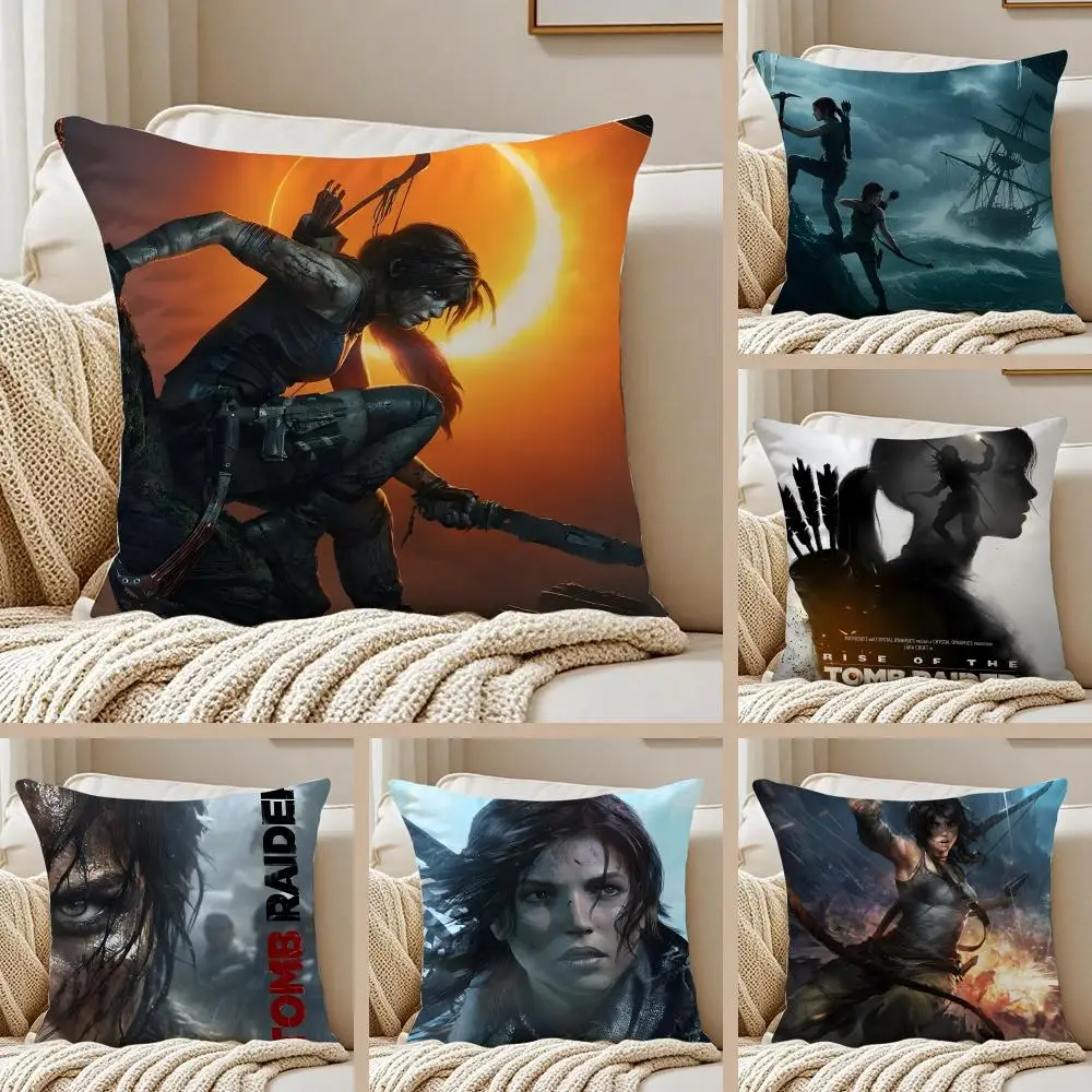 game adventurous T-Tomb R-Raider Cushion Cover Pillowcase Anti-dustmite living Room Sofa Decor Cushion Room