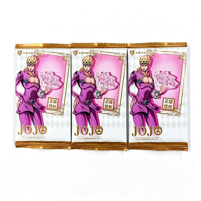 Random 3/5Packs JoJo's Bizarre Adventure Anime Trading Cards Giorno Giovanna Character Collectible Photo Card Fans Gift