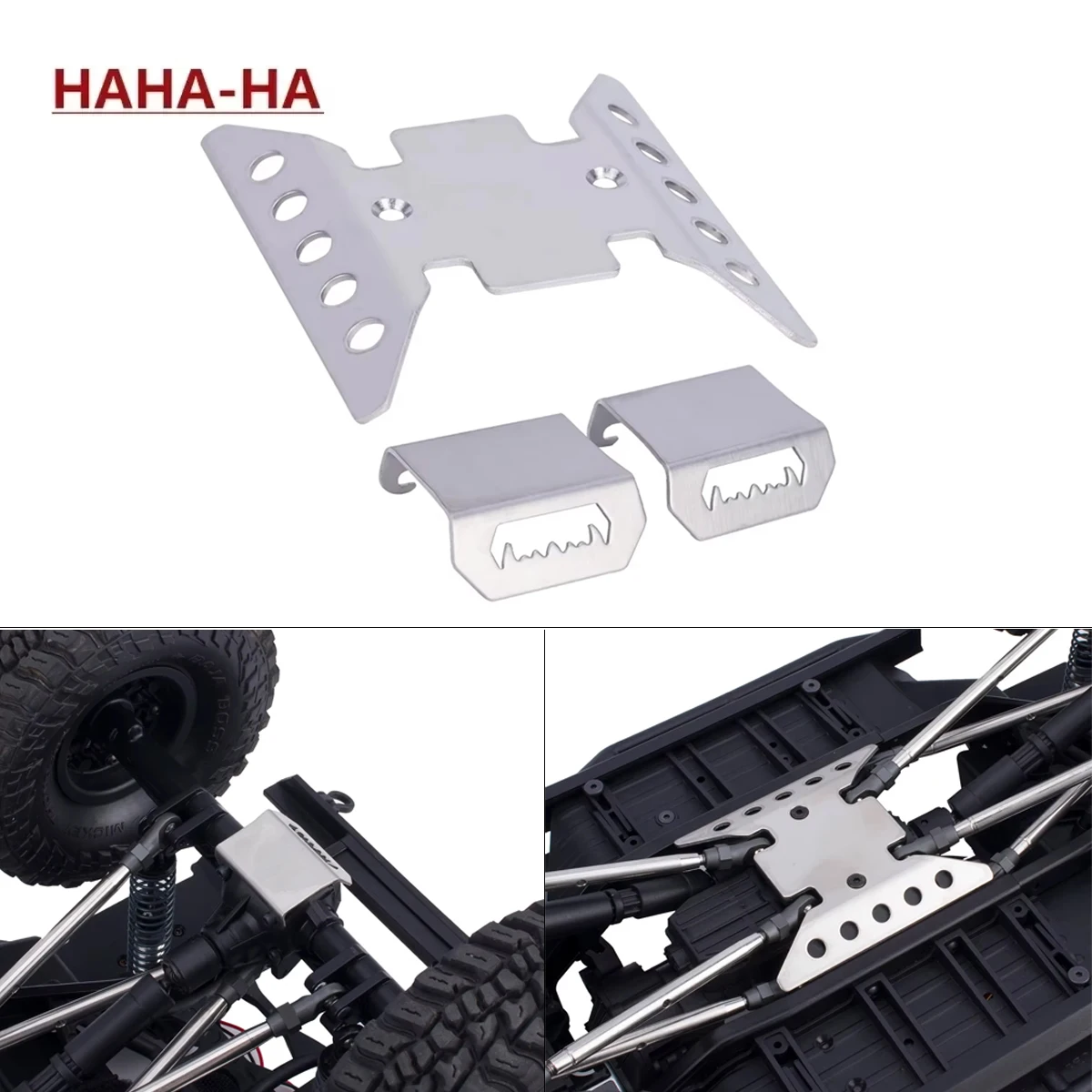 Image of Edelstahl SCX10 III Achsschutz Unterfahrschutz Chassis Armor für 1/10 RC Crawler Car CJ7 (AXI03008) Upgrade-Teile