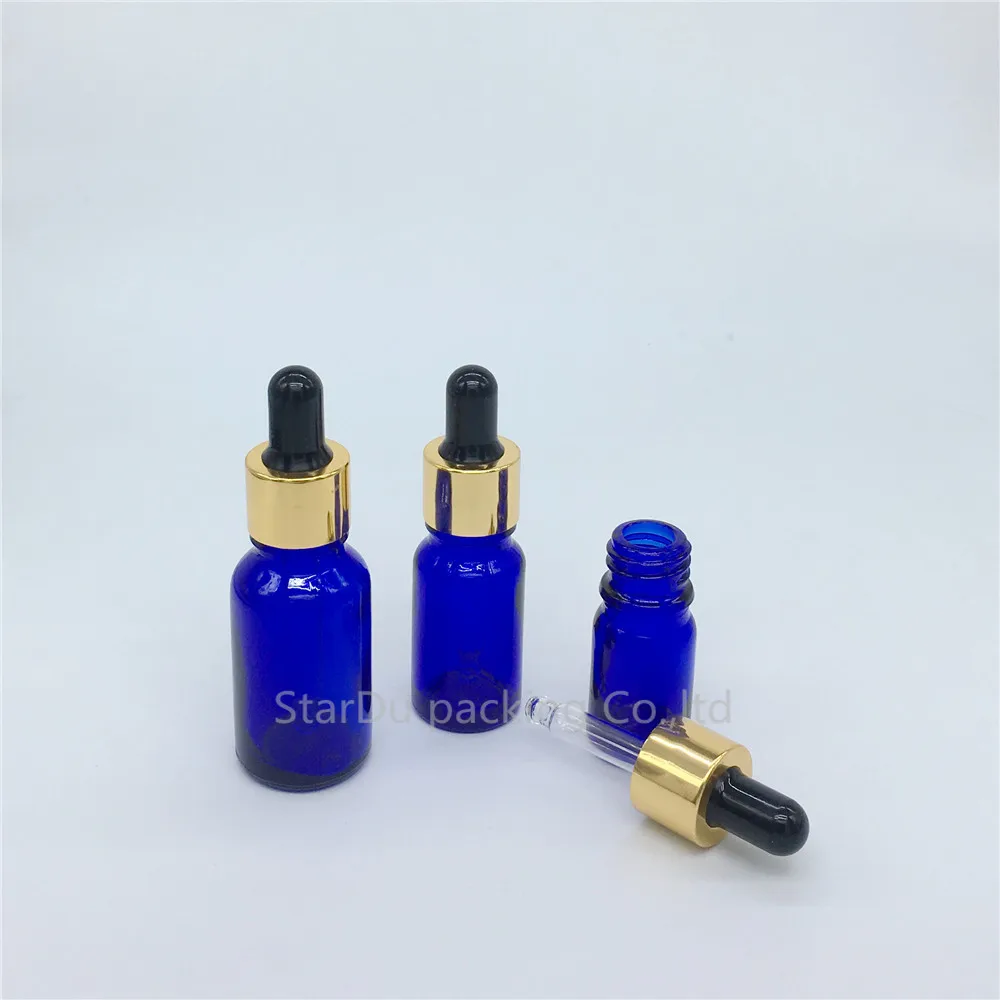 5ml, 10ml,15ml,20ml,30ML,50ml,100ml 파란색 유리 병, 드로퍼 에센셜 오일 병, 파란색 향수병 200 개