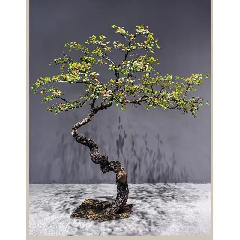 

Boutique island spring flower simulation green plant decoration landscaping floor ornament simple plant Chinese tea roo