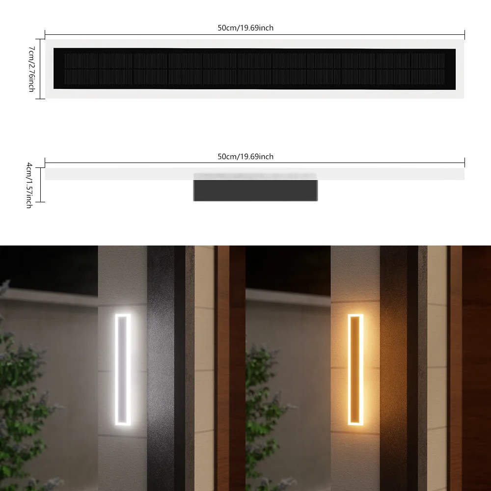 ultra-thin 4cm Outdoor waterproof strip wall lamp 50cm background exterior Wall Sconce Minimalist Lighting Decors For Balcony