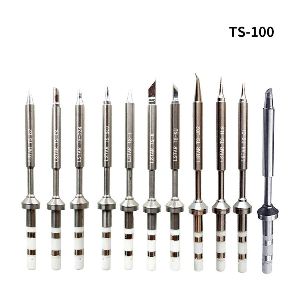 TS100 Soldering Iron Tips TS-B2/BC2/BC3/C/C1/D24/I/ILS/JL02/K/KU Lead-Free Welding Tips Head Soldering Station Tools