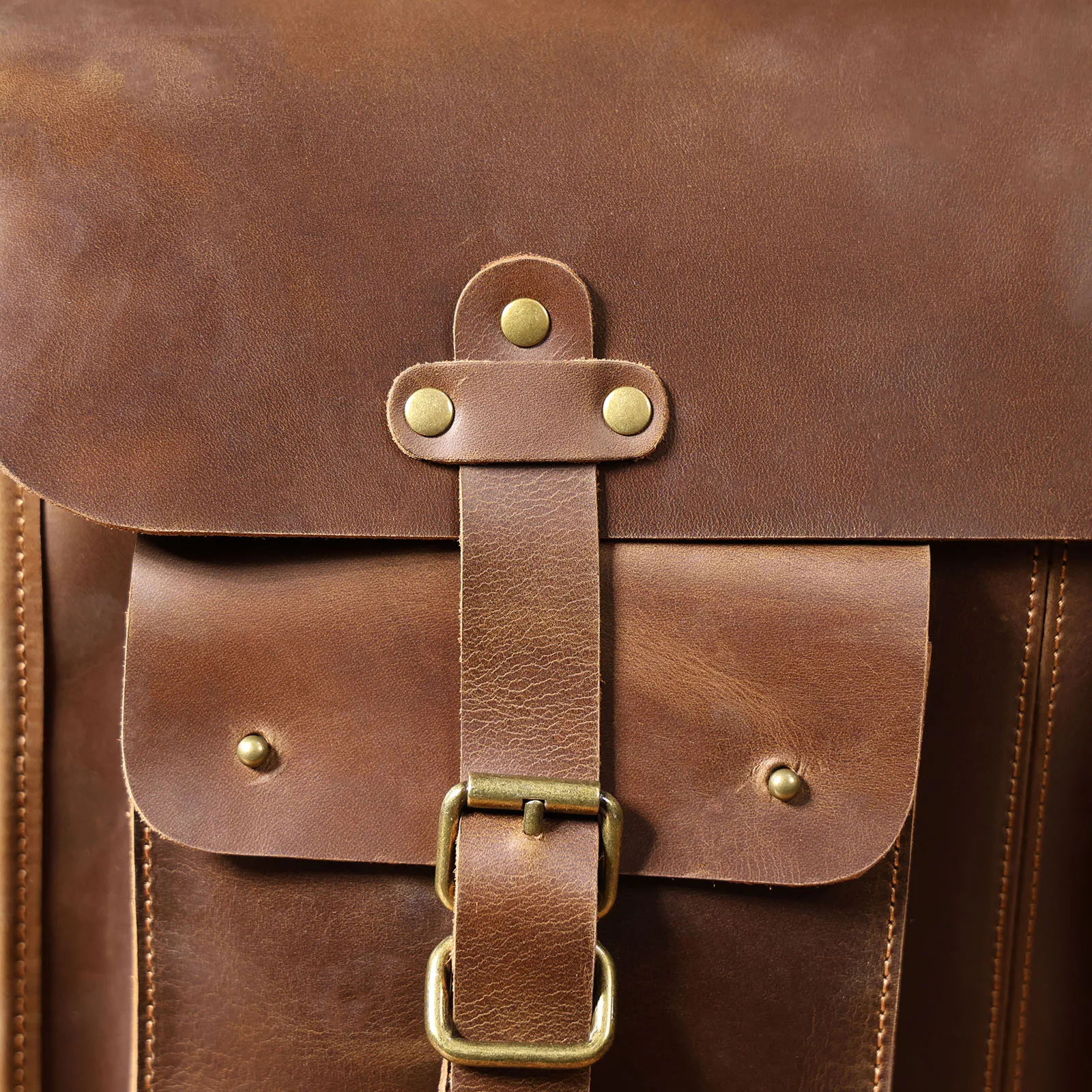 S.WORKER Vintage Echtleder Herren-Aktentasche 16" Laptop-Tasche Crazy Horse Leder Messenger-Handtasche Rindsleder Geschenkidee für Männer – Detail 34