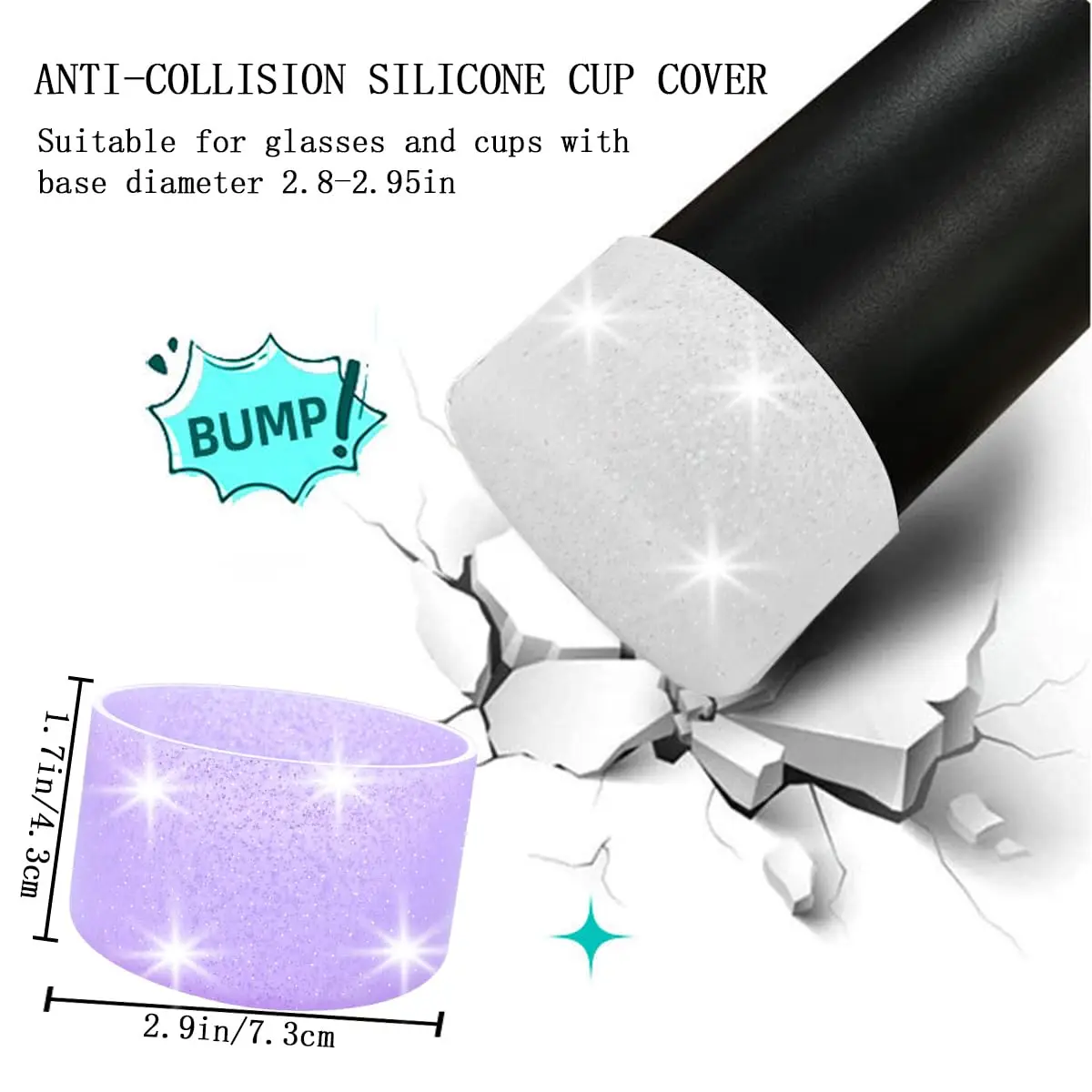 Glitter Silicone Boot Bottom Sleeve Cup for Stanley 12-24oz Bling Water Bottle Bottom Sleeve Cover Tumbler Bumper Protector