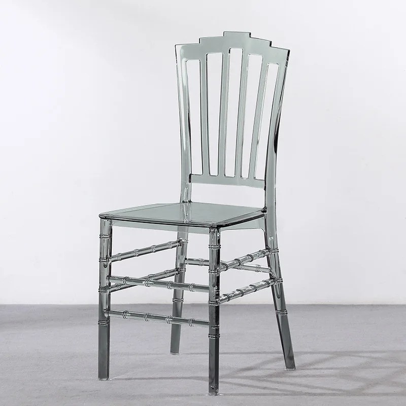 

crystal bamboo chair, plastic PC transparent acrylic, wedding hall theme banquet hall, wedding outdoor dining chair