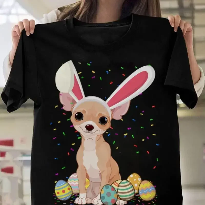 Chihuahua Dog Ear Easter Eggs Happy Day T Shirt S