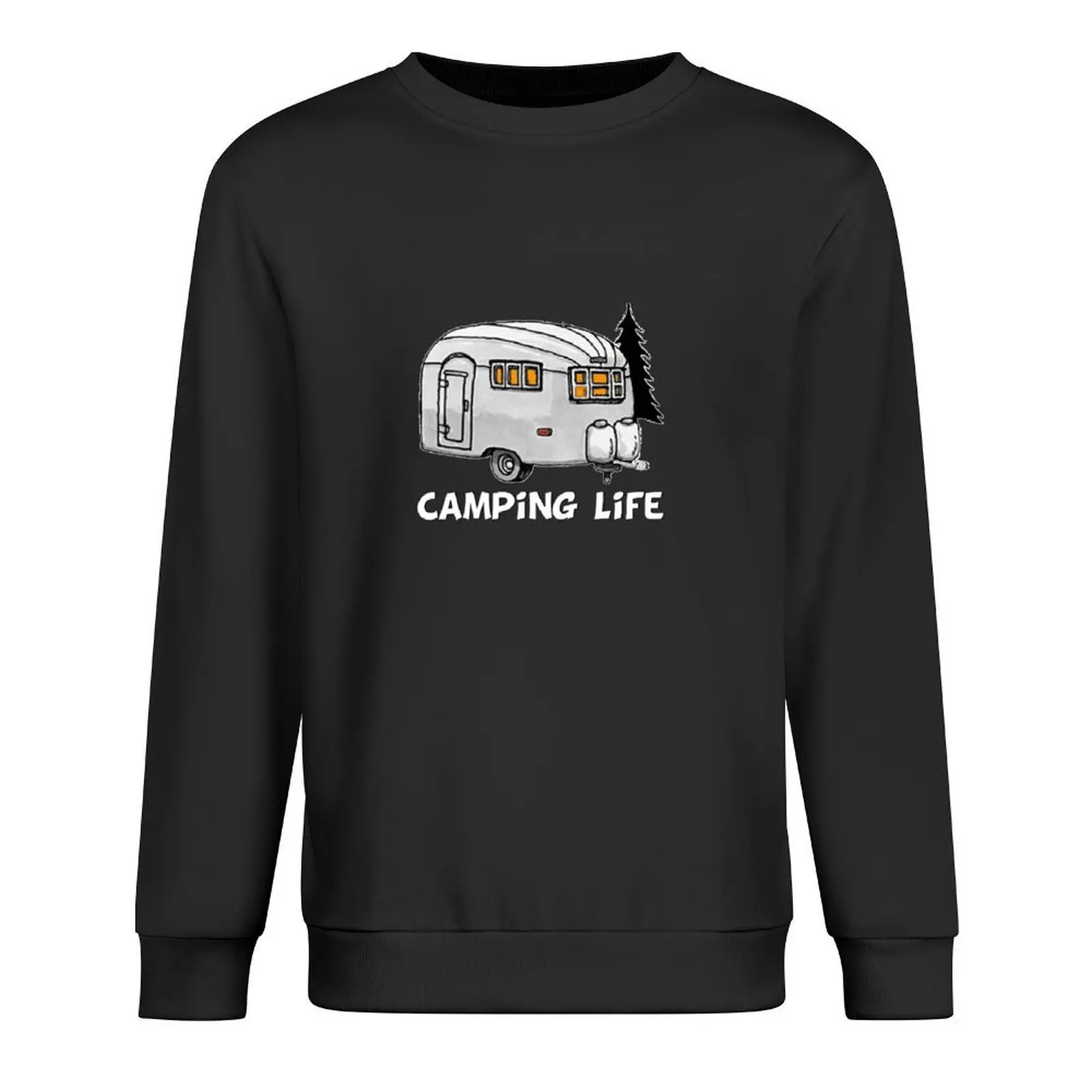 

Camping Life Vintage Camper in the Wilderness - Woods Pullover blouse mens clothing men's sweat-shirt sweatshirt male
