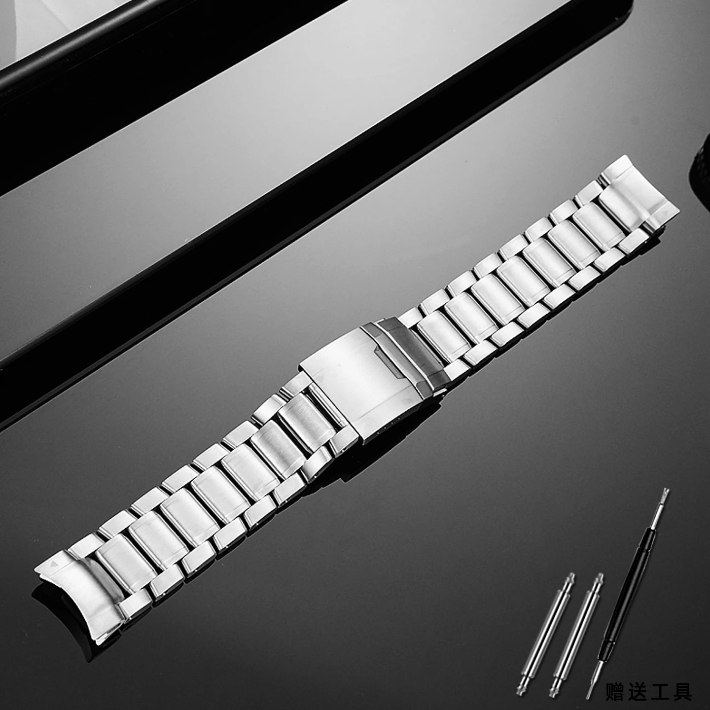 고품질 티타늄 합금 시계줄 가민 마크 2 에비에이터 골프 시리즈 22mm 곡선형 메탈 스트랩 팔찌 시계 체인 남성용