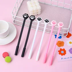 12/60 Pcs Wholesale Creative Cute Cat's Paw Shape, Gel Pen, High Value Student Cartoon Signature Pen, Gift Office Stationery