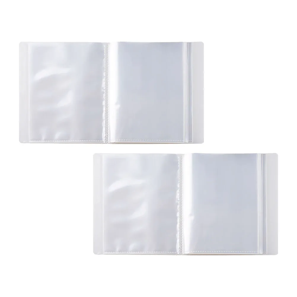 

2pcs Business Holder Books Transparent Storage Holders For Tickets Notes Receipts Portable Lightweight Cards Organizers