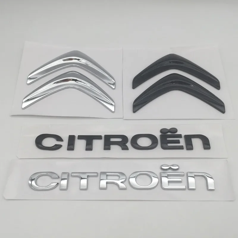 Image of 1 Stück 3D ABS für Citroen Auto-Buchstaben Frontemblem Motorhaube Aufkleber Heckklappen-Abzeichen Aufkleber Styling Auto-Zubehör