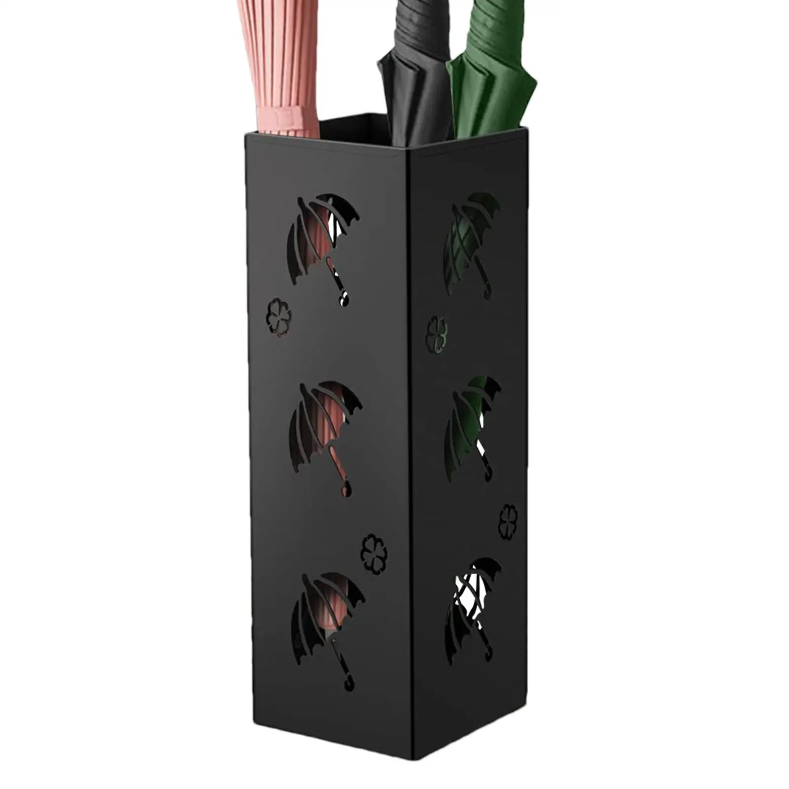 

Держатель для зонта, металлическая полая стойка для хранения, корзина, высокий держатель для зонта для патио, входа в дом, в помещении, на открытом воздухе