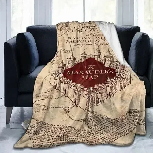 Ai Weier Extra Soft I Like Exercise Marauders Map Throw Blankets, Sherpa Flannel Travel Blanket Throw Wearable Blankets Custom