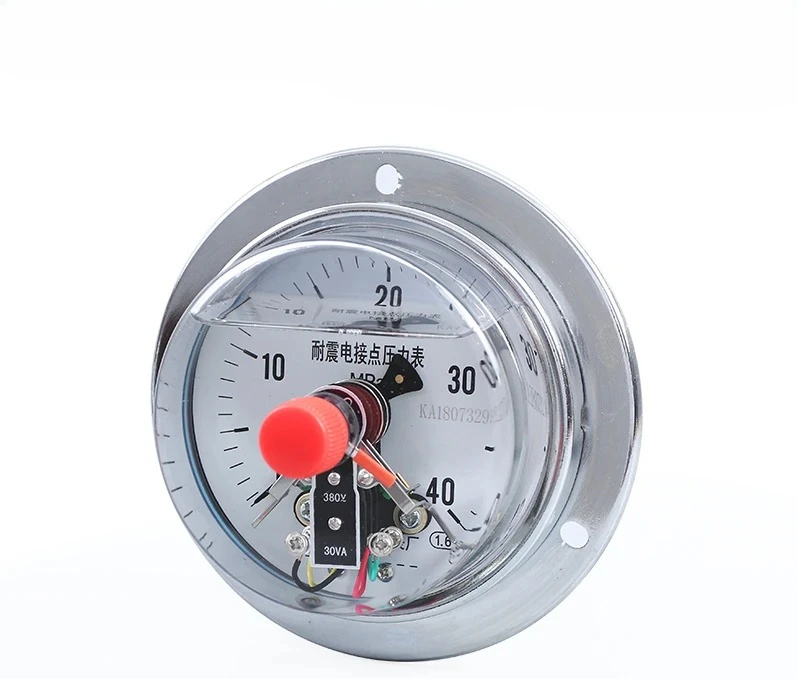 YNXC100ZT 60 MPa Axial stoßfestes elektrisches Kontaktmanometer stoßfest hydraulisch