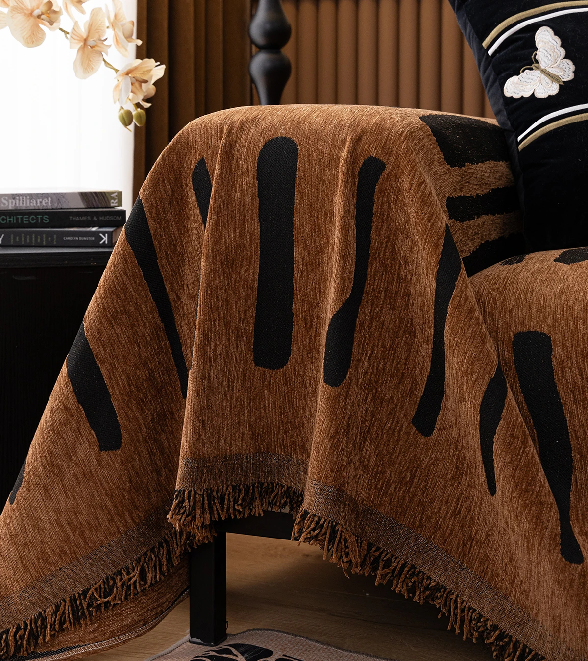 1pc Geometry Sofa Towel Blanket Thicken Printed Throw Vintage Simple Pattern Sofa Blankets Air Conditioning Nap Sofa Towels