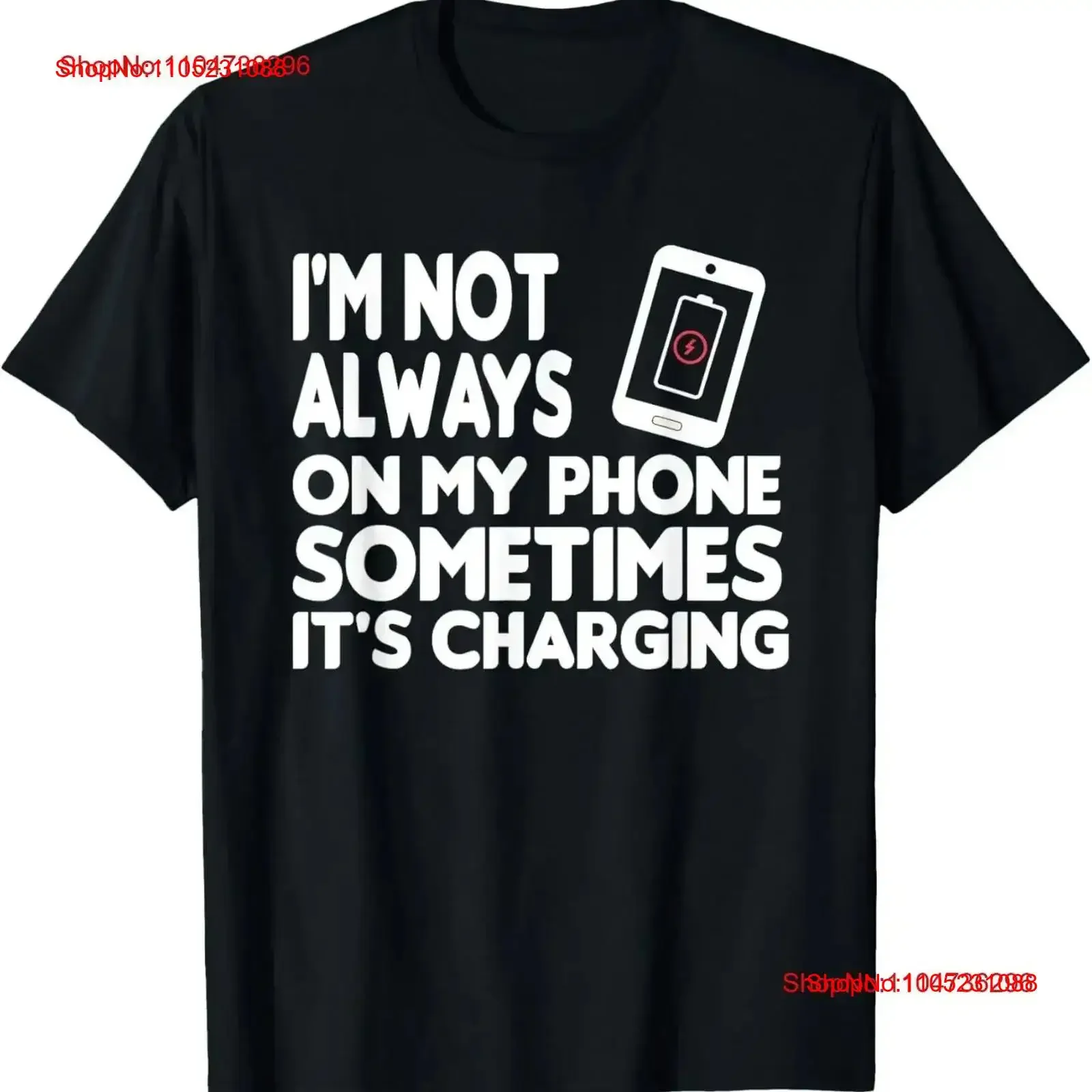 I'm not always by my phone sometimes it's T Shirt vintage Washed Stretched Top For Everyday Wear Slightly graphic Breathable