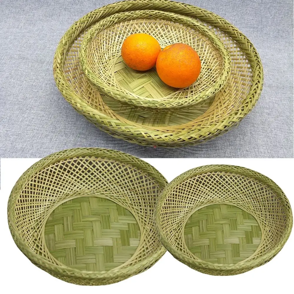 

Корзина для хранения овощей, украшение для хлеба, рабочего стола, тканая корзина, круглая совок, декоративная кондитерская тарелка для фруктов и овощей