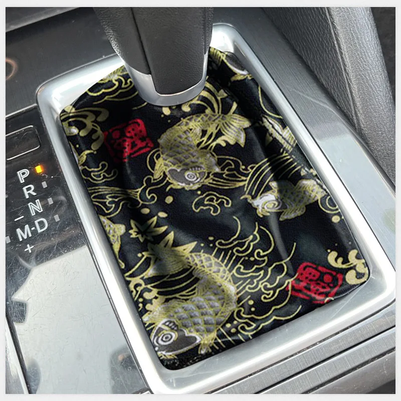 JDM Cloth Car Shift Knob Cover Universal Shifter Lever Boot Collars Racing Gearbox Gear Decoration Auto Interior Accessories