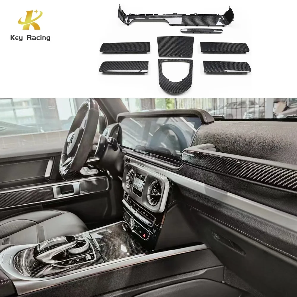 

G63 W464 автомобильные аксессуары, сухая внутренняя запасная часть из углеродного волокна, дверная панель приборной панели для Mercedes-Benz G Class W464 G63 G500