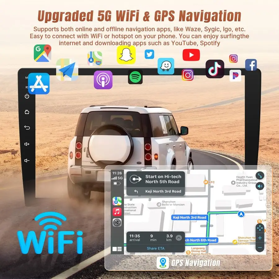 راديو ستيريو لسيارة Toyota Prius 20102015 مع Apple Carplay Android Auto 9 IPS شاشة تعمل باللمس استبدال وحدة رأس السيارة مع GPS BT W #4