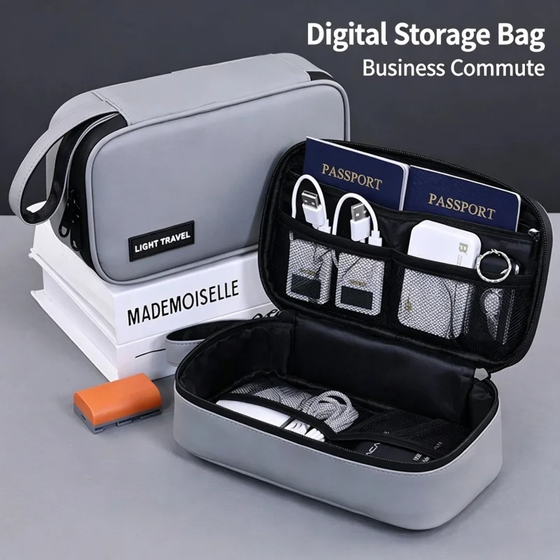 LightCommercial Data CableStorage BagMulti-functional PortableDigital StorageBox MobileHard Drive Mobile PhoneChargerStorage Bag