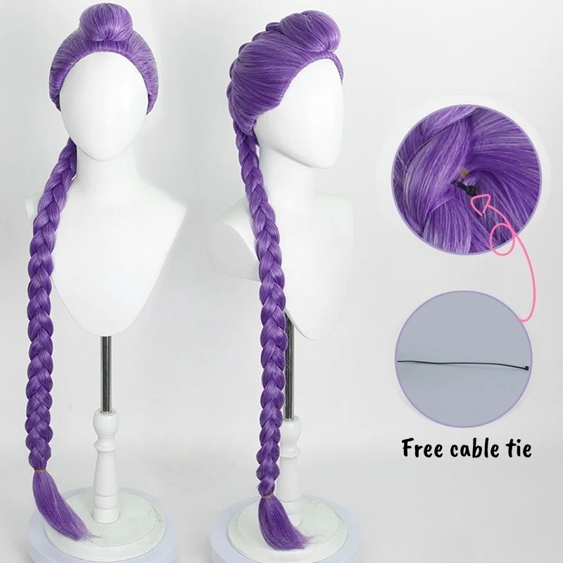 فيلم Kpop أنيمي تأثيري الباروكات الأرجواني أسود أحمر الشعر الطويل مقاومة للحرارة بيروكات صناعية كرنفال الدعائم
