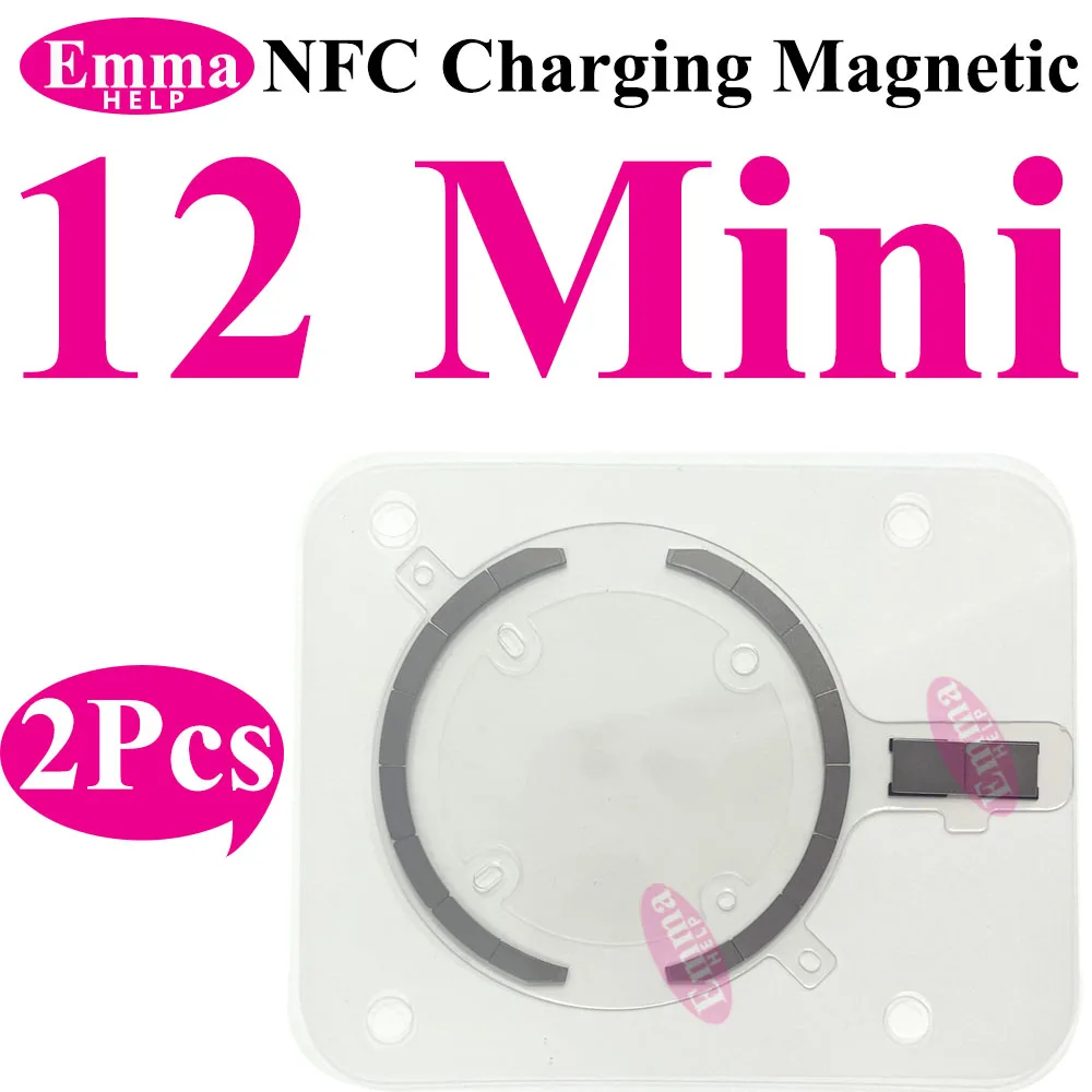 2Pcs Wireless NFC Charging Magnetic  For iPhone 12 13 16 Pro Max 14 15 Plus Rear Cover Back Glass MagSafe Charger Magnet Repair