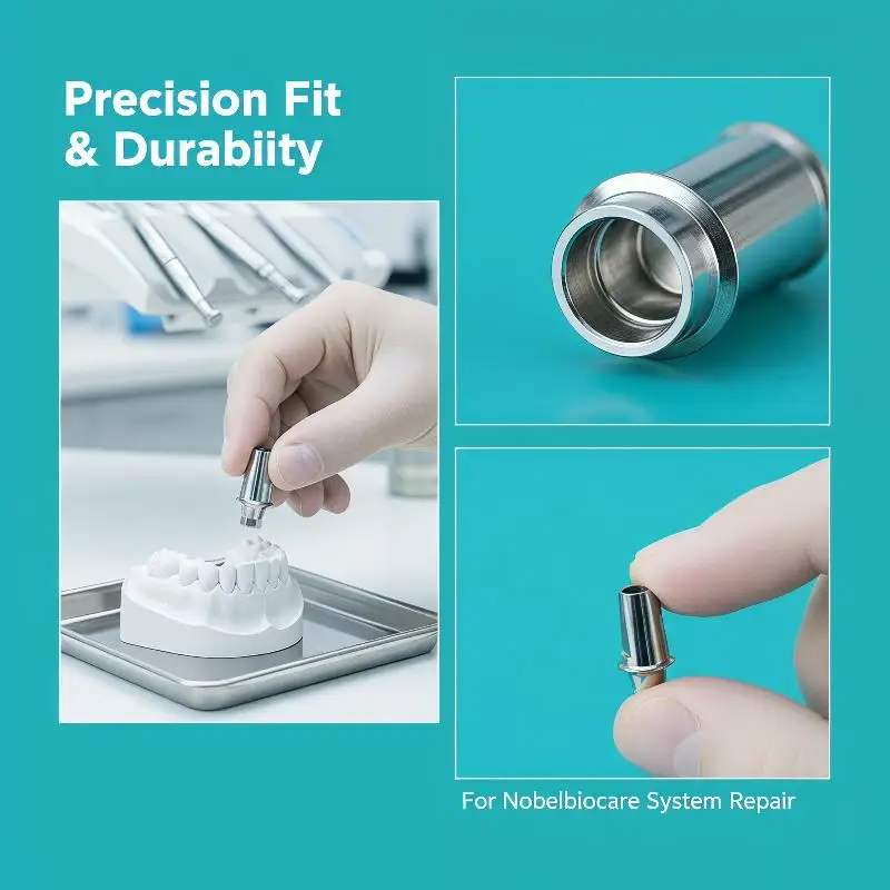 Nobel Biocare Titanium Transfer Abutment Wear Resistant RP NP Straight Cemented Abutment for Dental Restoration Work