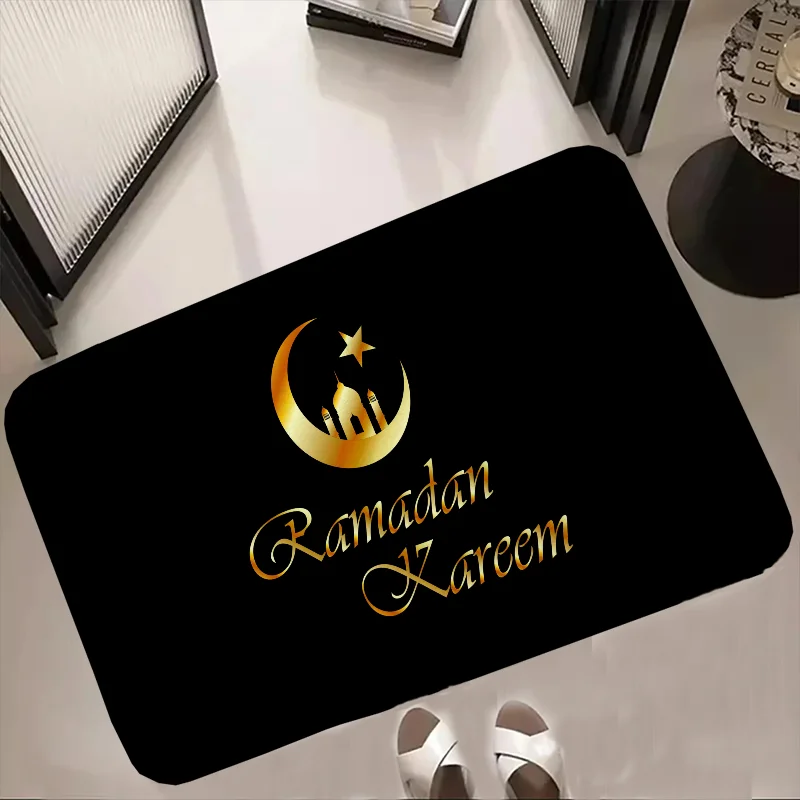 

R-ramadanK-kareem Bath Mat Bedrooom Carpet for Kitchen Washable Non-slip Kitchen Rug Entrance Door Doormat Room Mats Balcony