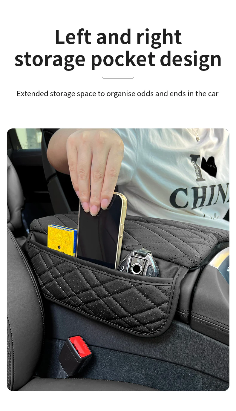 Für BMW G30 G32 6GT F10 G05 G06 G07 G11 G12 X5 G05 X6 G06 X7 G07 Auto Center Konsole Armlehne Schutz Abdeckung Pad Mit Lagerung Tasche – Detail 6