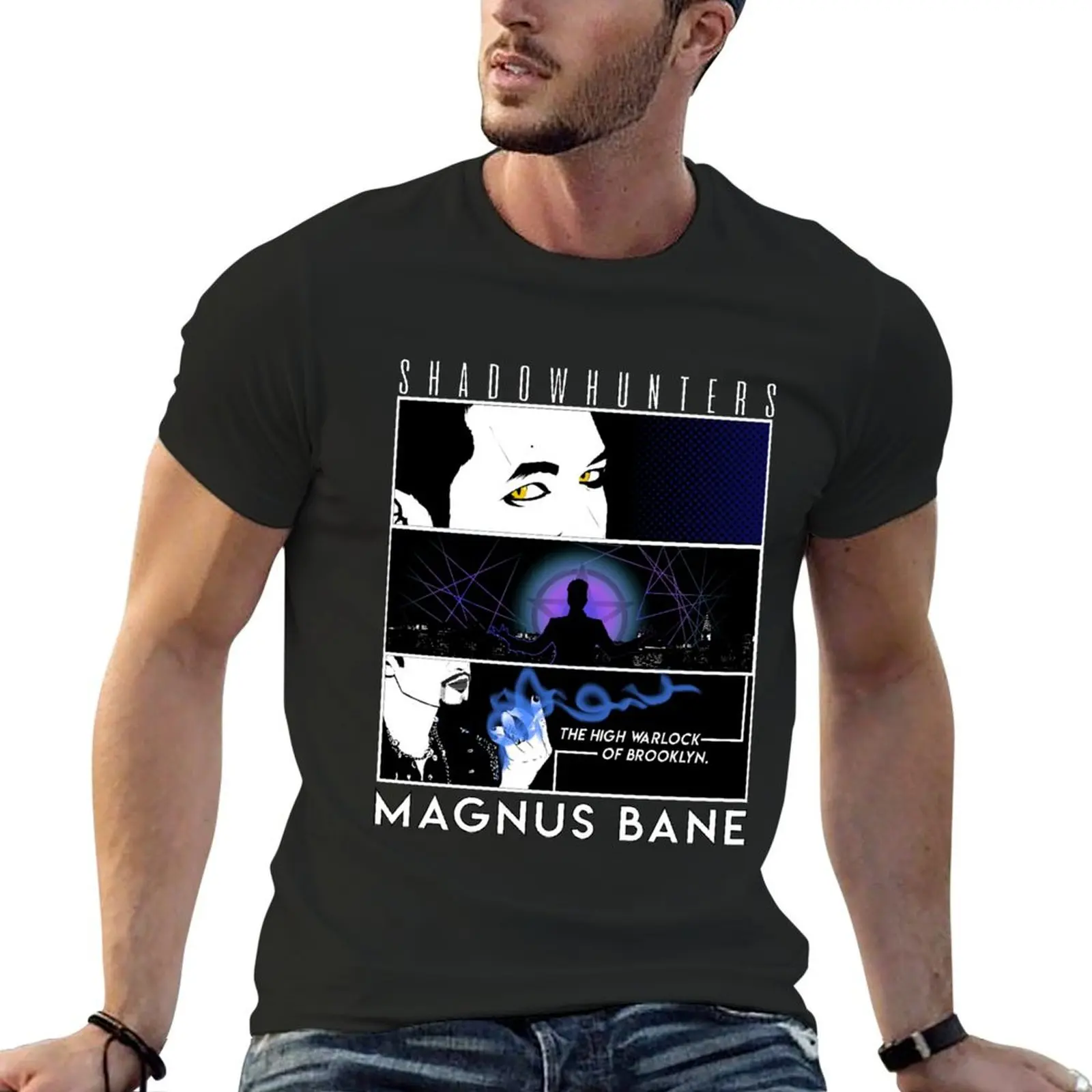 The High Warlock of Brooklyn - Magnus Bane - Shadowhunters T-Shirt graphic shirts blue archive cheap stuff sweat shirts, men