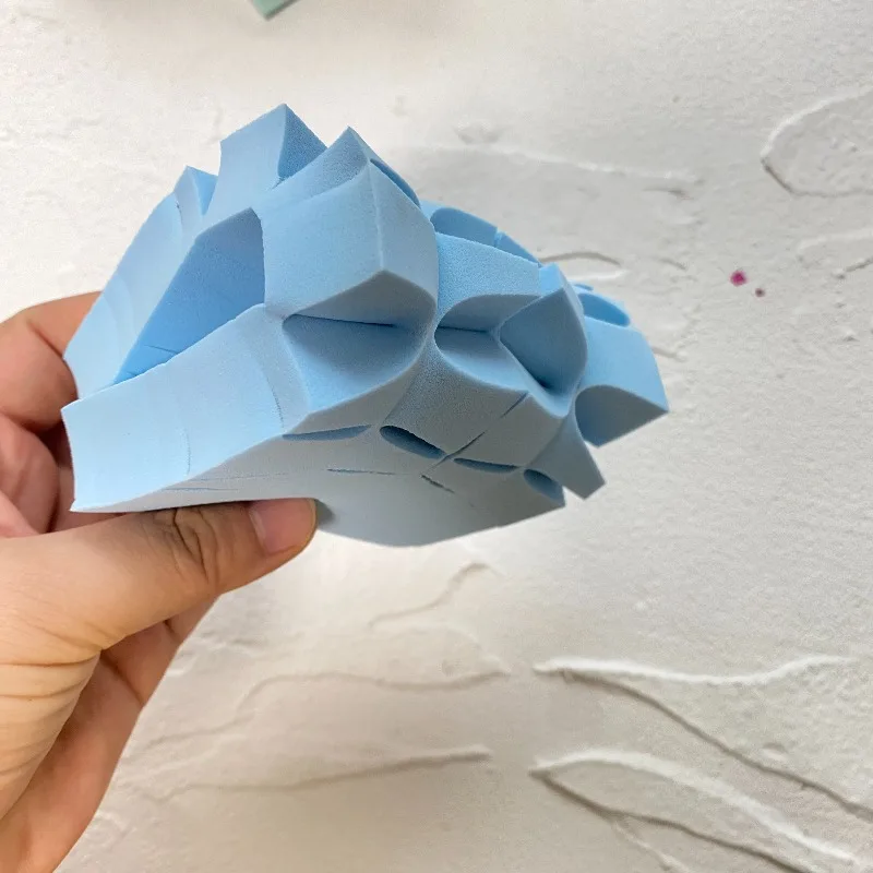 Esponja de pintura artística, Mini esponja Triangular de 24 cortes, cepillo absorbente/hidratante/de limpieza para pintura Gouache de acuarela