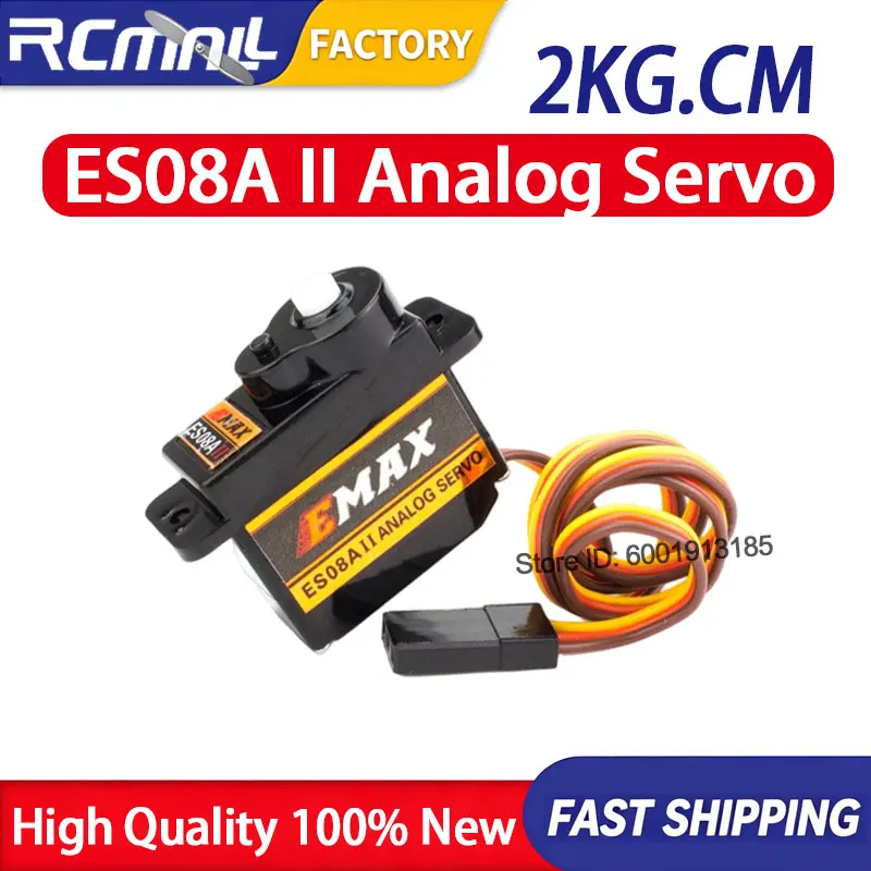 ES08A II 9G Micro Analog Servo 1.8KG High Torque Plastic Gear Servo Motor for RC Fixed Wing Airplane Glider FPV Racing Setup