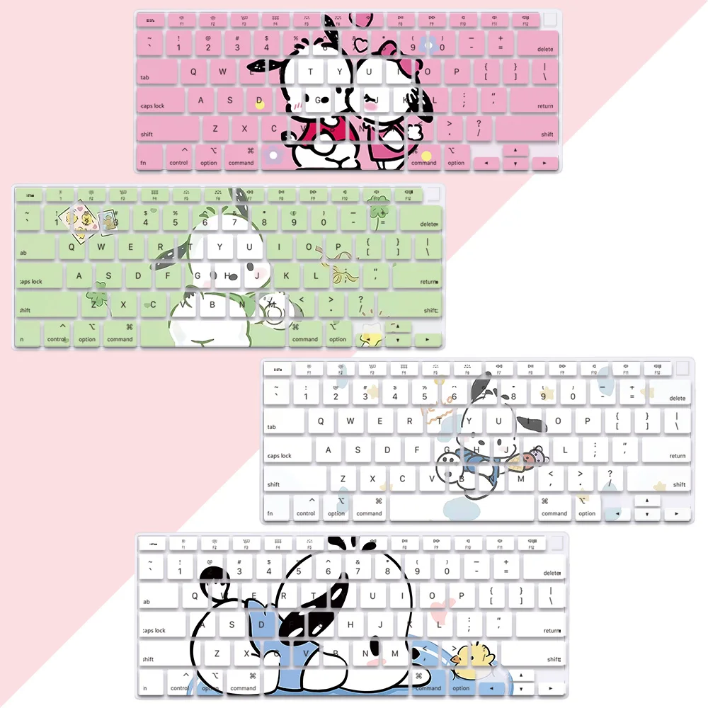 

Cute anime Pochacco US Layout Color Print Soft Silicone Keyboard Cover For Macbook 2020 Air A2179 A2337