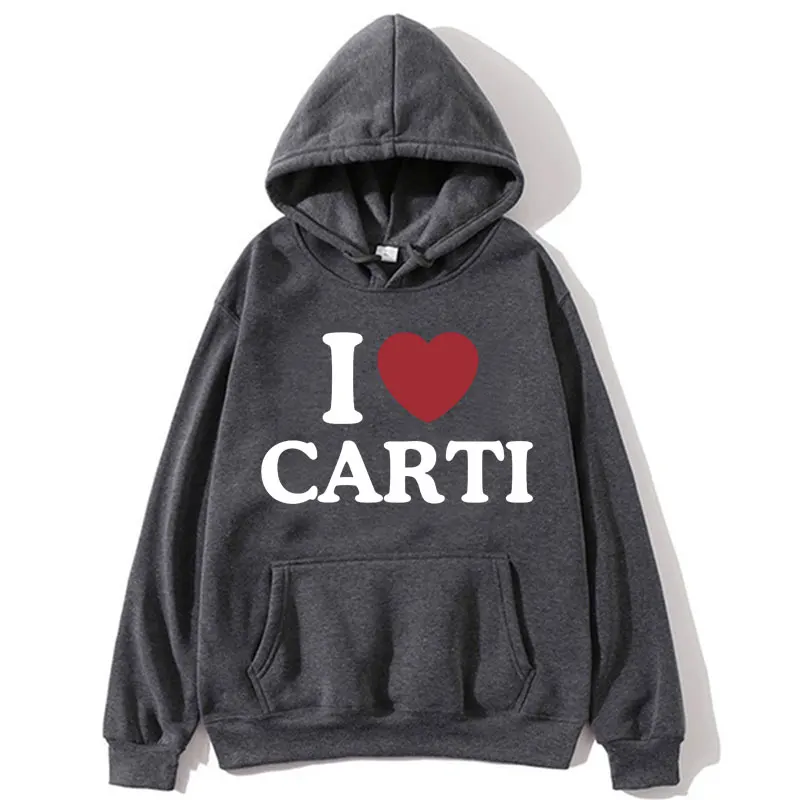 I Love Playboi Carti Hip Hop Hoodie Men Women Hip Hop Vintage Sweatshirts Oversized Casual Tracksuit Fans Gift Streetwear Unisex