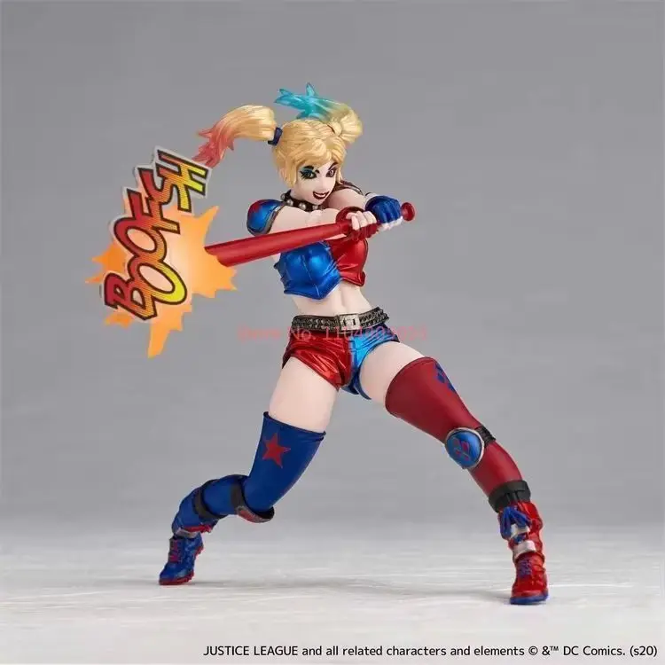EN STOCK Arkahm Factory Kaiyodo Yamaguchi Harley Quinn Anime figurines Version fixe la fille du Clown cadeaux d'anniversaire pour enfant
