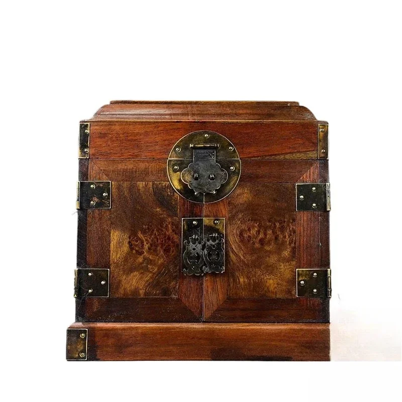

rosewood grimace pattern, jewelry box storage box Treasure box ornament, retro collection of old items