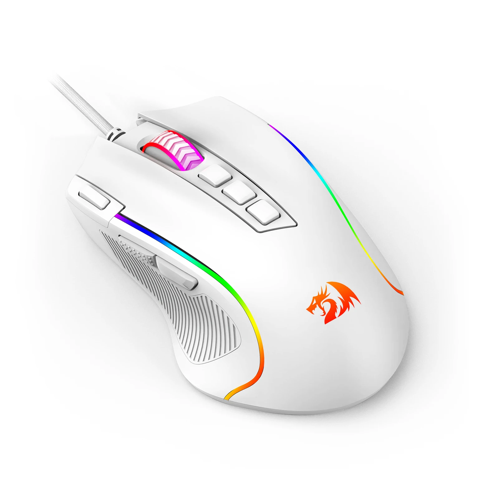 Redragon M612 bedrade RGB-gamingmuis, 8000 DPI, 11 programmeerbare knoppen, ergonomische optische muis voor pc en laptop