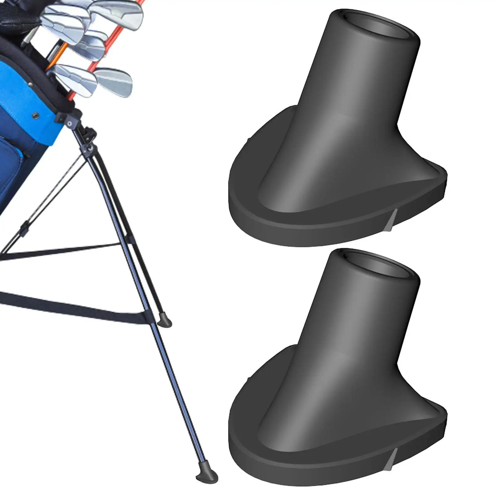 Golf Bag Feet Replacement Anti-Slip Rubber Golf Bags Stand Universal Golf Bag Legs Attachment Outdoor Sports Accessories