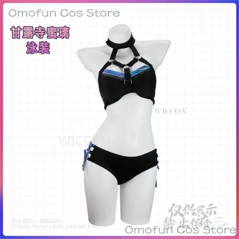 Аниме в наличии Косплей Аниме Канродзи Мицури Костюм Купальник Летнее Бикини Сексуальный Косплей Костюм Розовый Зеленый Парик Градиент Па