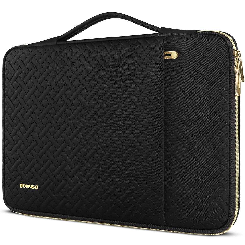 

Laptop Sleeve Case 15.6 17.3 inch Waterproof Computer Carrying Handbag with Handle and Golden Zipper