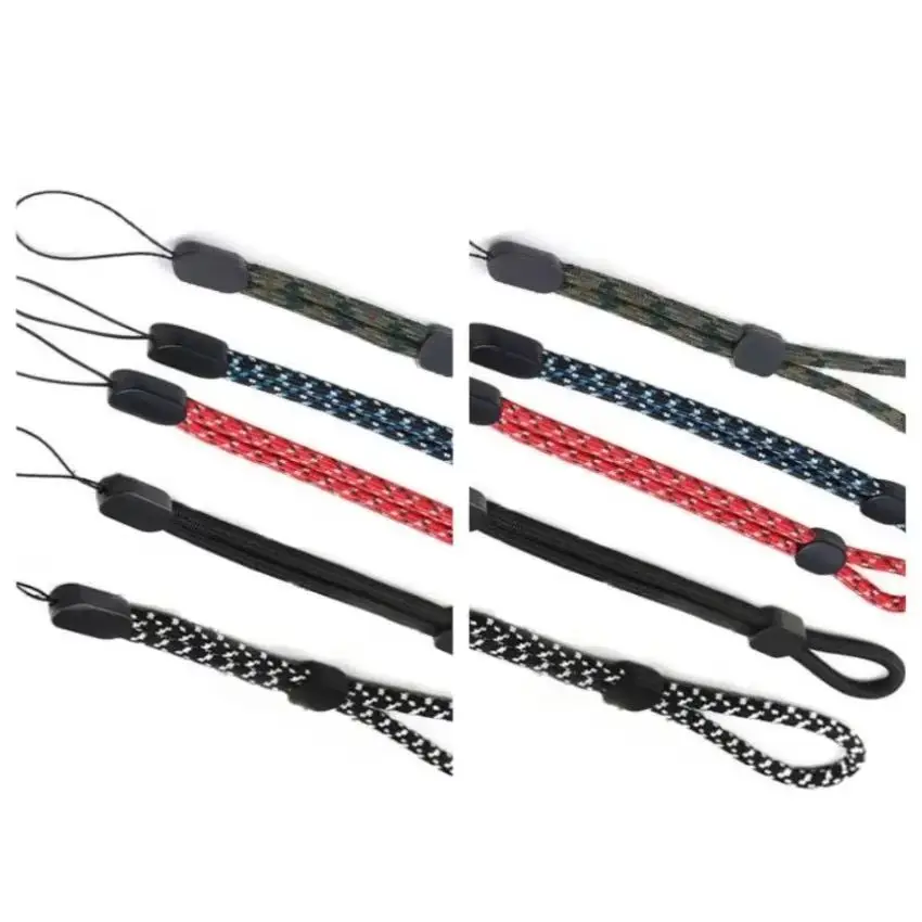 

500 шт. регулируемый ремешок на запястье для мобильного телефона, круглая оплетка, ремешок с защитой от потери для телефона, камеры, USB-накопитель, фонарик