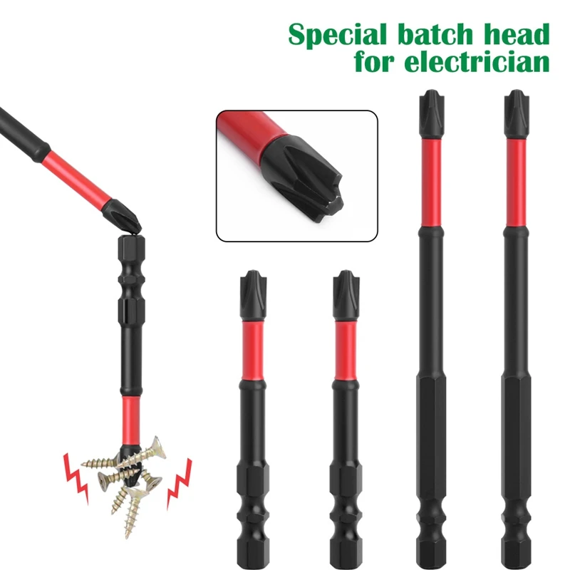 Anti Non-Slip Screwdriver Bits Magnetic Batch Head Impact Strong PH2 High Hardness Screwdriver Bits Power Tools Easy To Use 65Mm