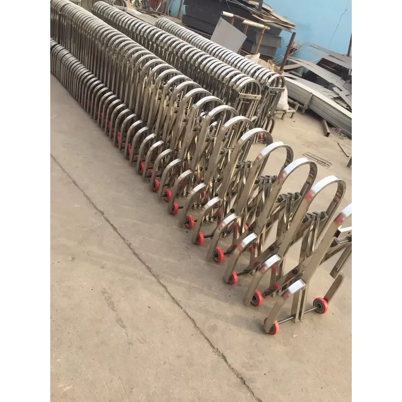 Highway Retractable Road Fence Stainless Steel Folding Gate Guardrail and Traffic Barrier Movable Retractable Road Barrier