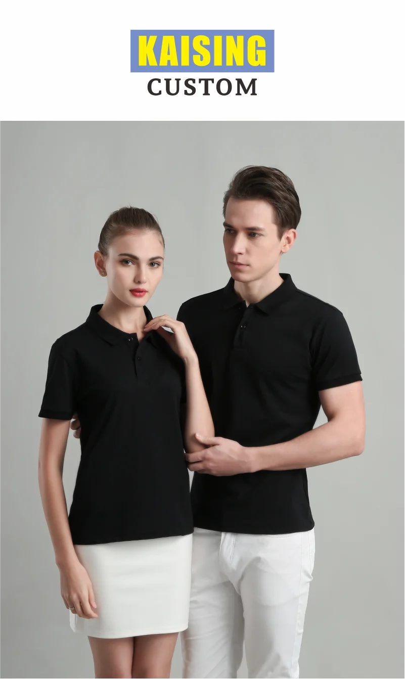 KAISING Sommer Kausal Poloshirt Individuelles Logo Gedruckt Text Bild Marke Stickerei Persönliches Design Atmungsaktive Männer Und Frauen Tops – Detail 1