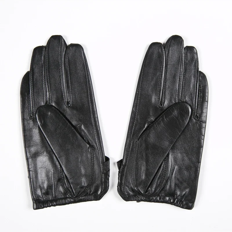 GOURS-guantes de piel auténtica para mujer, Manoplas de piel de cabra, forradas finas, cálidas y suaves, para conducir, color negro, novedad de