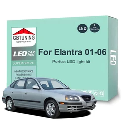 10Pcs Car Accessories For Hyundai Elantra XD 2001 2002 2003 2004 2005 2006 Canbus Dome License Plate LED Interior Light Bulb Kit