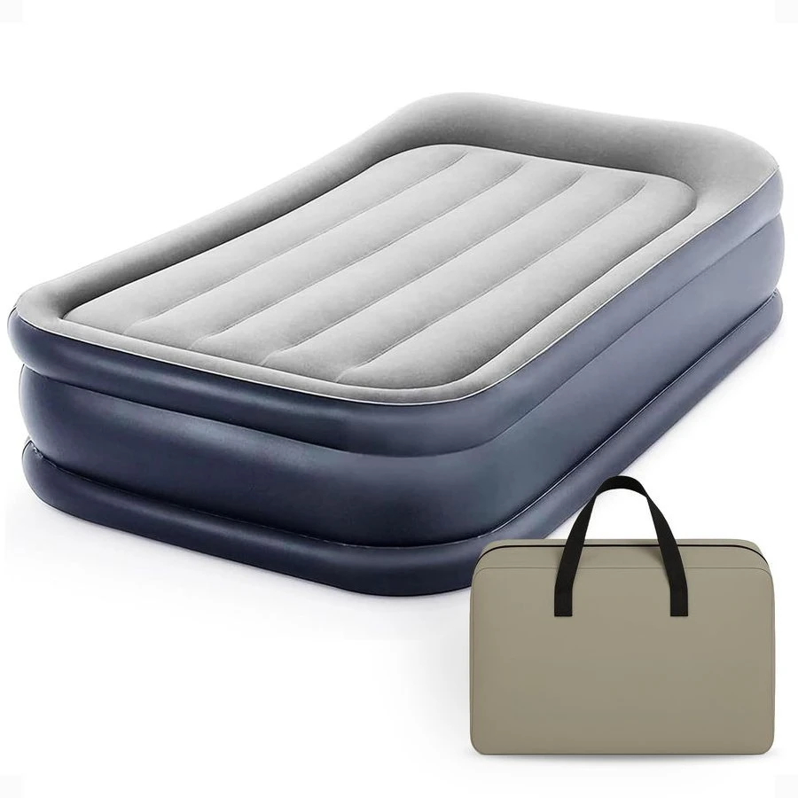 

Надувная кровать DuraBeam Plus Deluxe Pillow FiberTech, размер Twin, со встроенным электрическим насосом, высота 16,5 дюймов, грузоподъемность 300 фунтов.